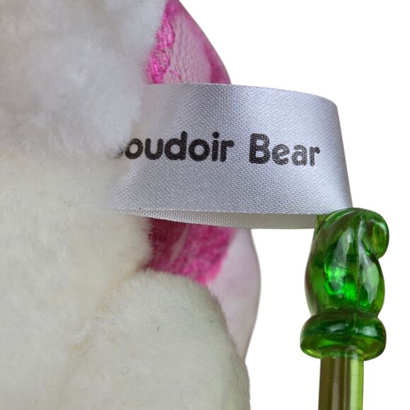 NWT Vintage Russ Boudoir Bear Plush 3621 White Lingerie Sexy White Pink 6" - Picture 8 of 11